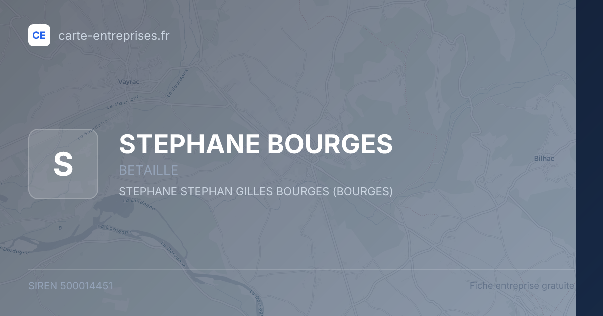 STEPHANE BOURGES — 500014451 — fiche entreprise