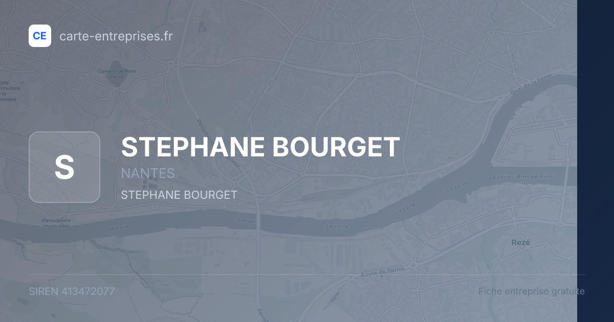 STEPHANE BOURGET — 413472077 — fiche entreprise