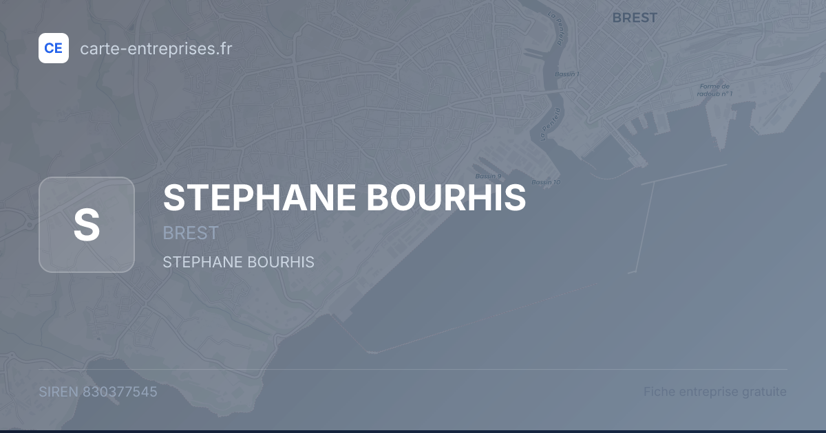 STEPHANE BOURHIS — 830377545 — fiche entreprise