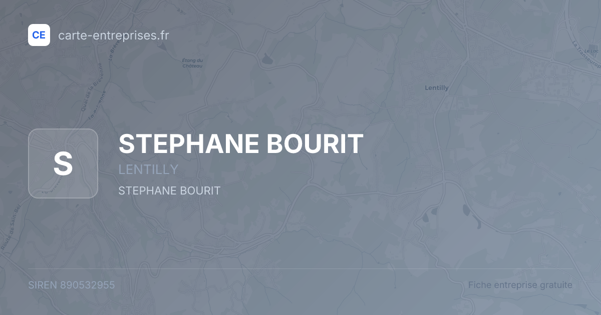 STEPHANE BOURIT — 890532955 — fiche entreprise