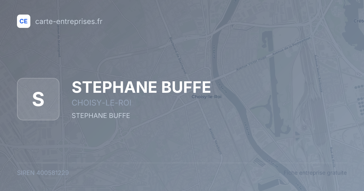 STEPHANE BUFFE — 400581229 — fiche entreprise