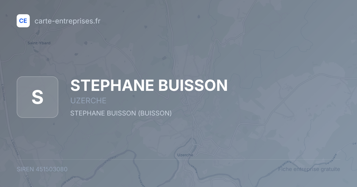 STEPHANE BUISSON — 451503080 — fiche entreprise