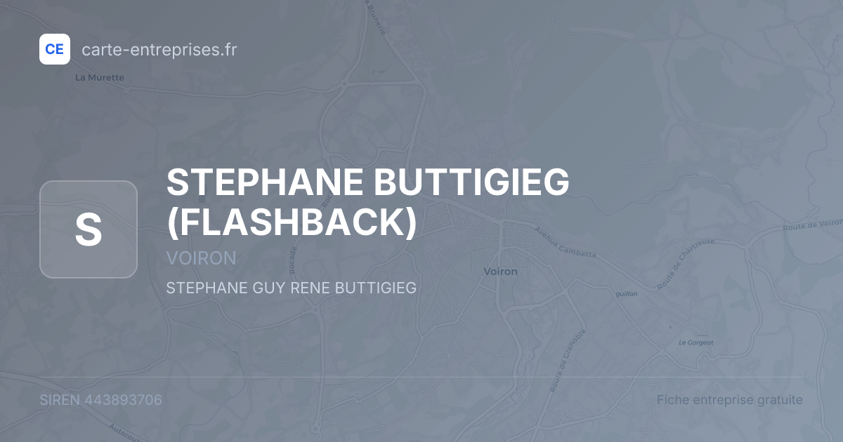 STEPHANE BUTTIGIEG (FLASHBACK) — 443893706 — fiche entreprise