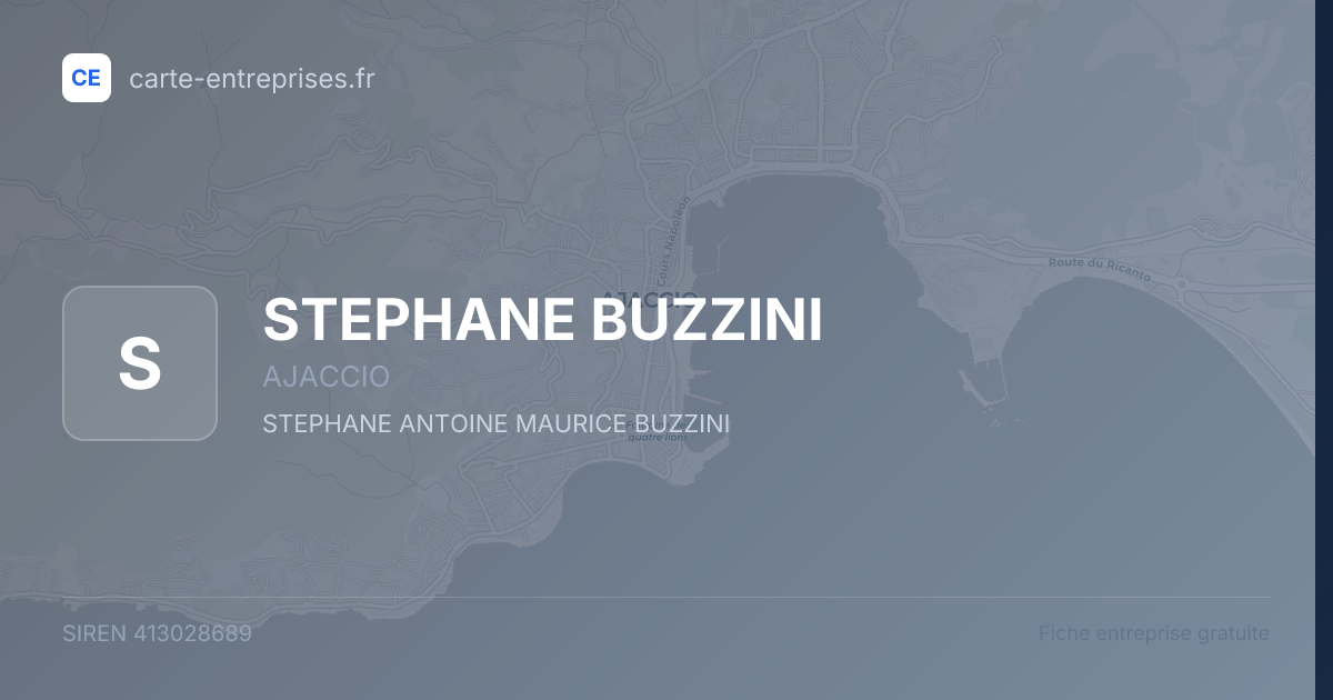 STEPHANE BUZZINI — 413028689 — fiche entreprise