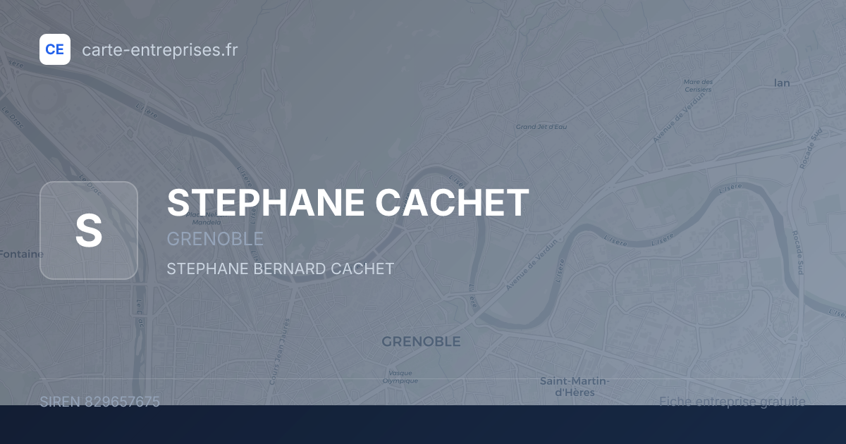 STEPHANE CACHET — 829657675 — fiche entreprise