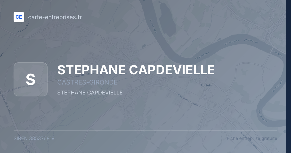STEPHANE CAPDEVIELLE — 385376819 — fiche entreprise