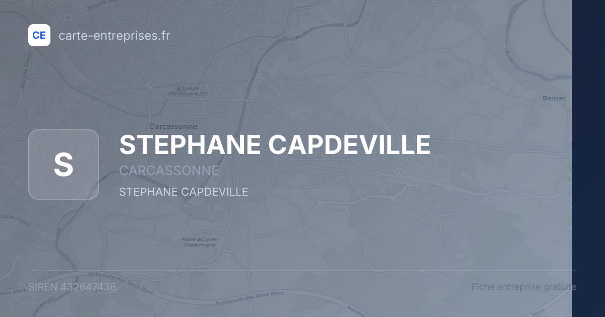 STEPHANE CAPDEVILLE — 432647436 — fiche entreprise