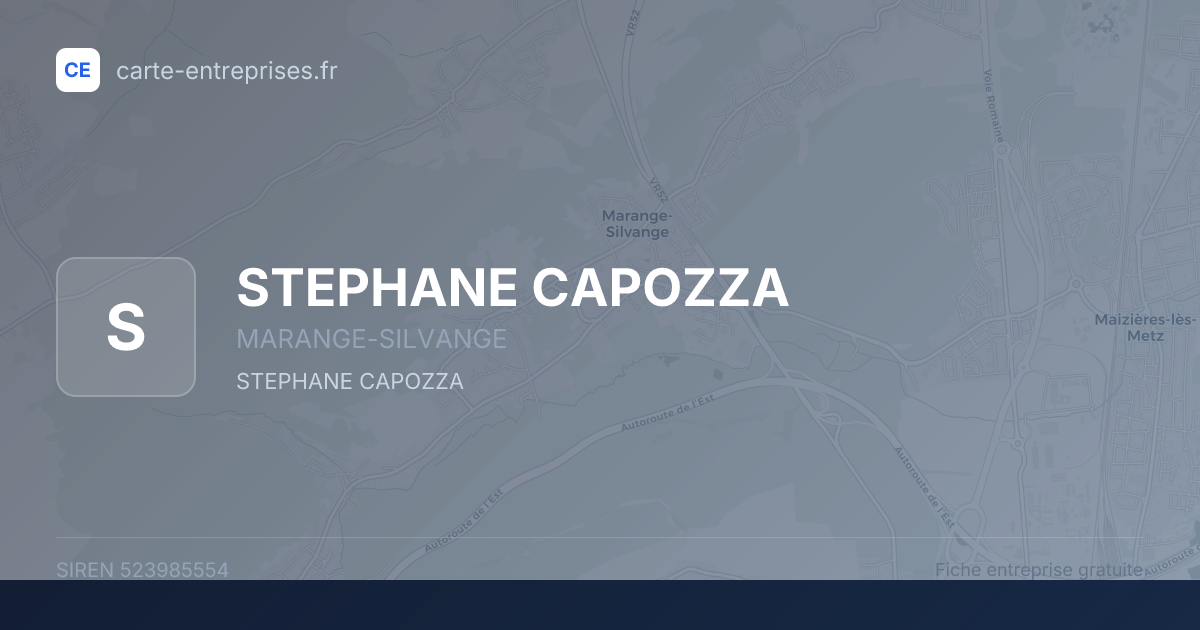 STEPHANE CAPOZZA — 523985554 — fiche entreprise