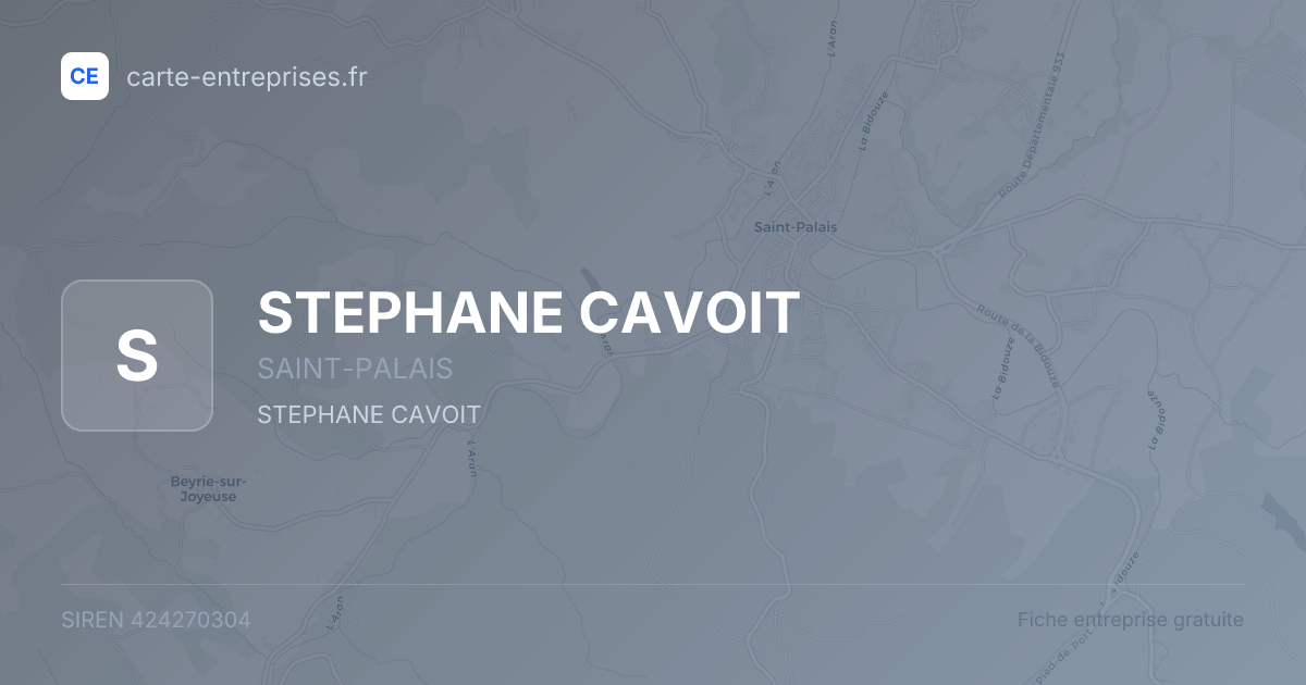 STEPHANE CAVOIT — 424270304 — fiche entreprise