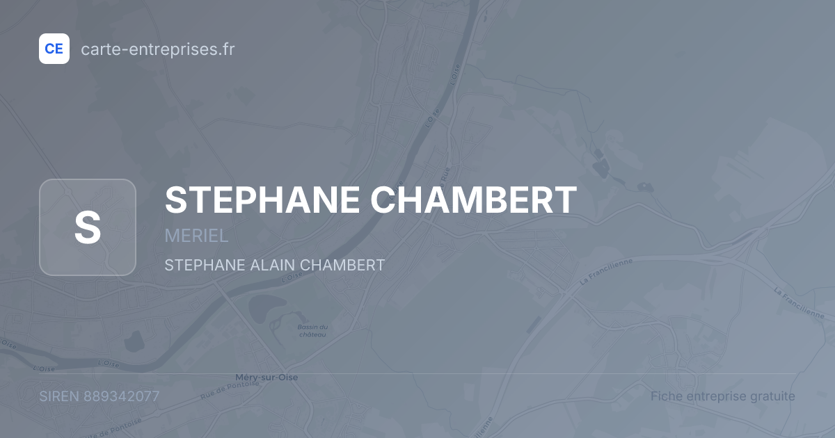 STEPHANE CHAMBERT — 889342077 — fiche entreprise