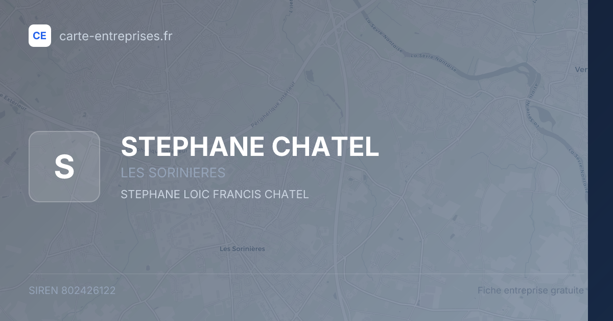 STEPHANE CHATEL — 802426122 — fiche entreprise