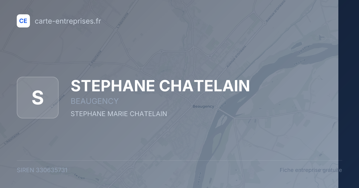 STEPHANE CHATELAIN — 330635731 — fiche entreprise