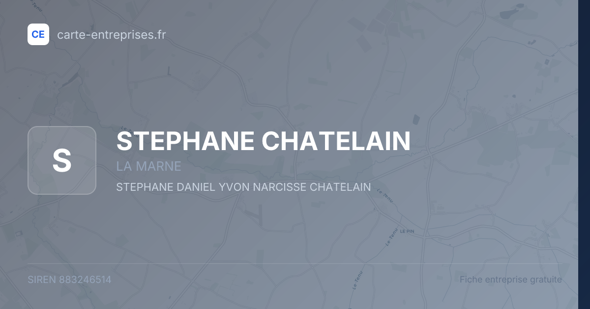 STEPHANE CHATELAIN — 883246514 — fiche entreprise