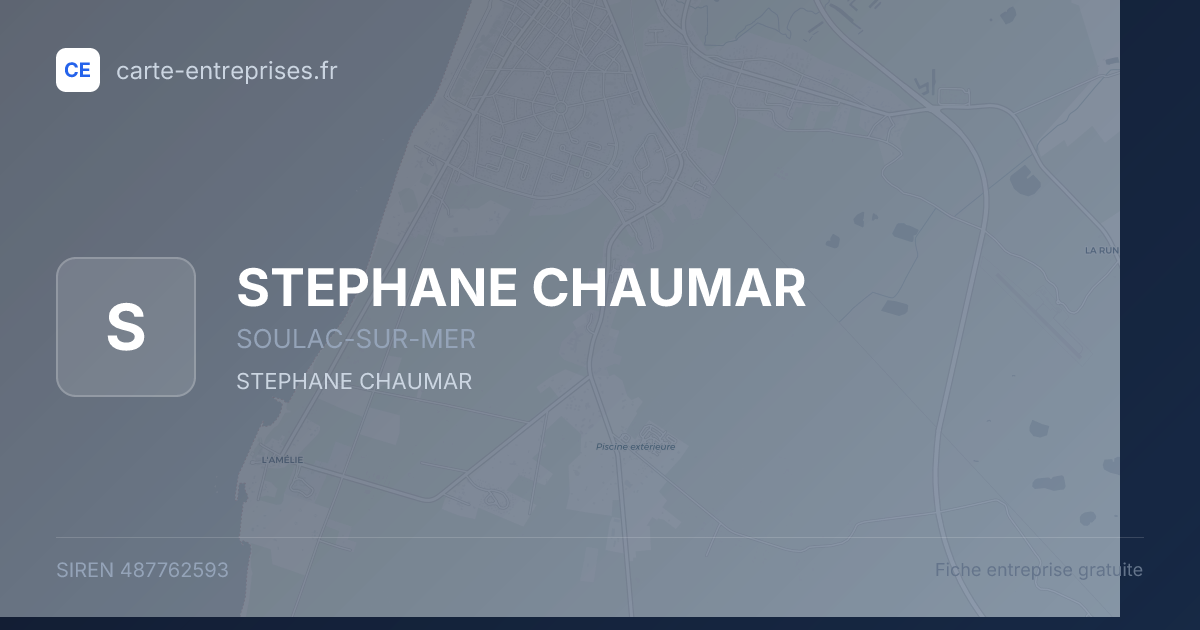 STEPHANE CHAUMAR — 487762593 — fiche entreprise