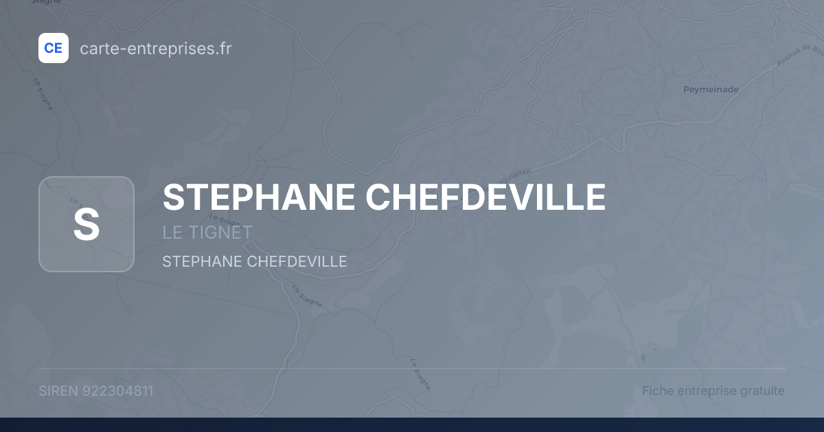 STEPHANE CHEFDEVILLE — 922304811 — fiche entreprise