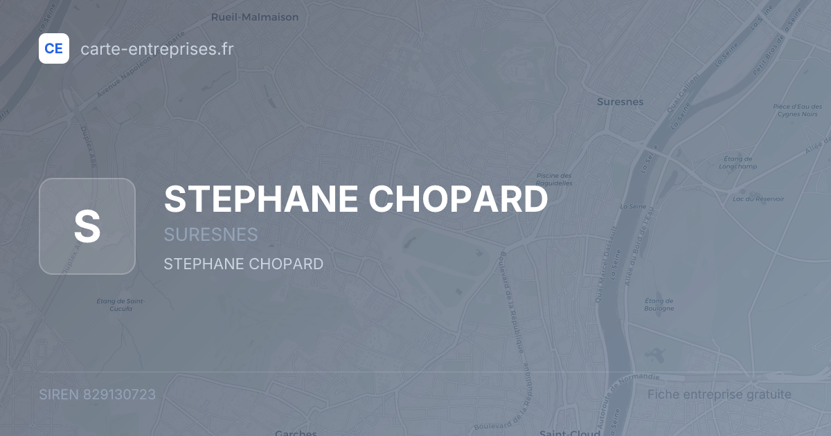 STEPHANE CHOPARD — 829130723 — fiche entreprise