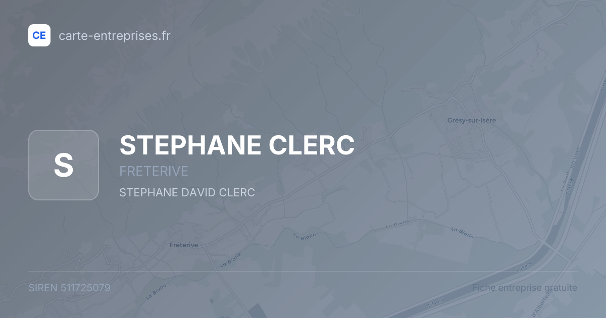 STEPHANE CLERC — 511725079 — fiche entreprise