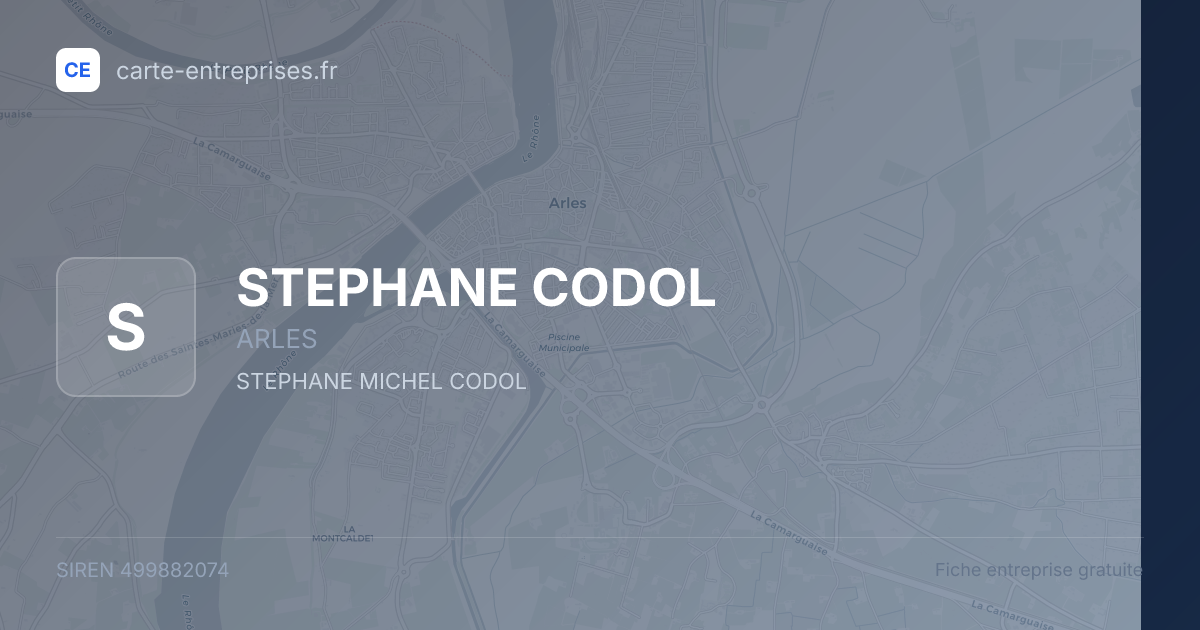 STEPHANE CODOL — 499882074 — fiche entreprise