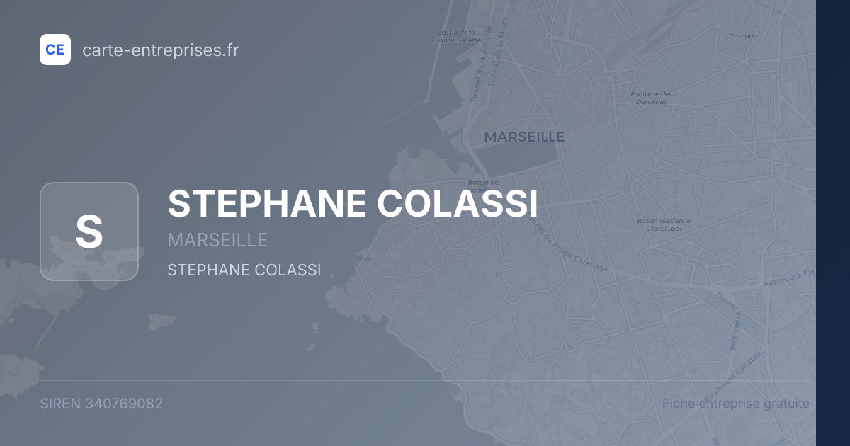 STEPHANE COLASSI — 340769082 — fiche entreprise