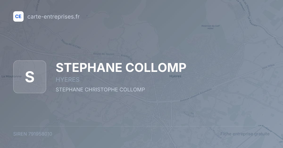 STEPHANE COLLOMP — 791958010 — fiche entreprise