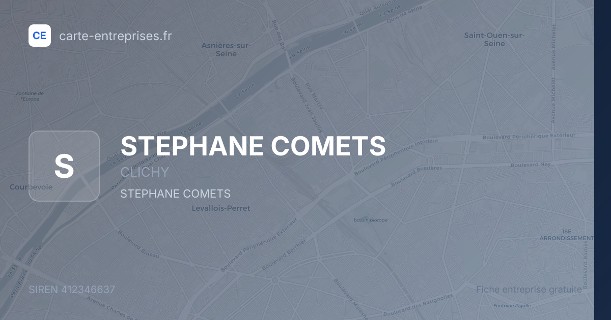 STEPHANE COMETS — 412346637 — fiche entreprise