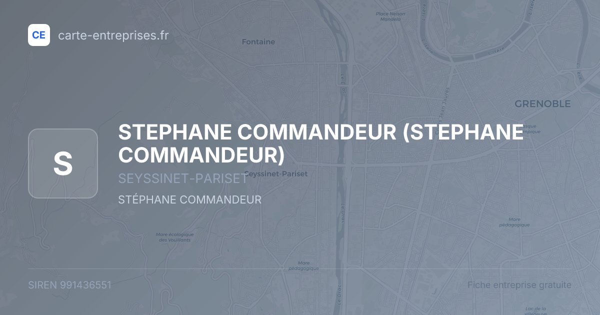STEPHANE COMMANDEUR — 991436551 — fiche entreprise