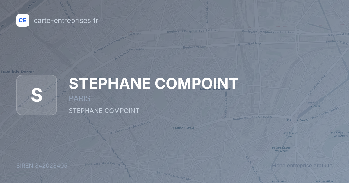 STEPHANE COMPOINT — 342023405 — fiche entreprise