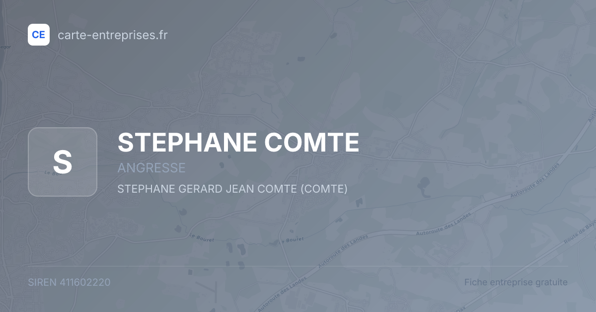 STEPHANE COMTE — 411602220 — fiche entreprise