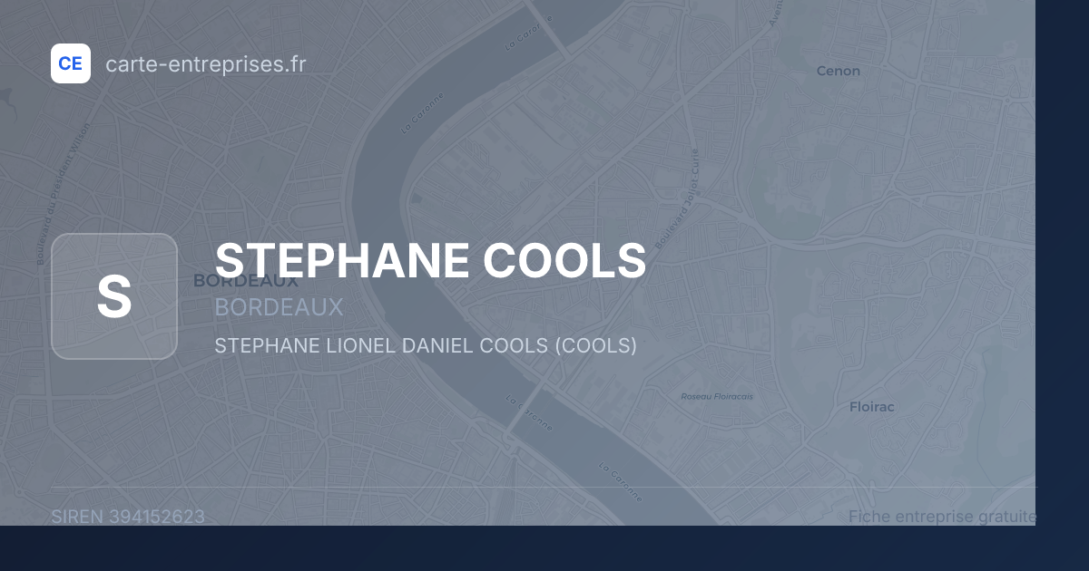 STEPHANE COOLS — 394152623 — fiche entreprise
