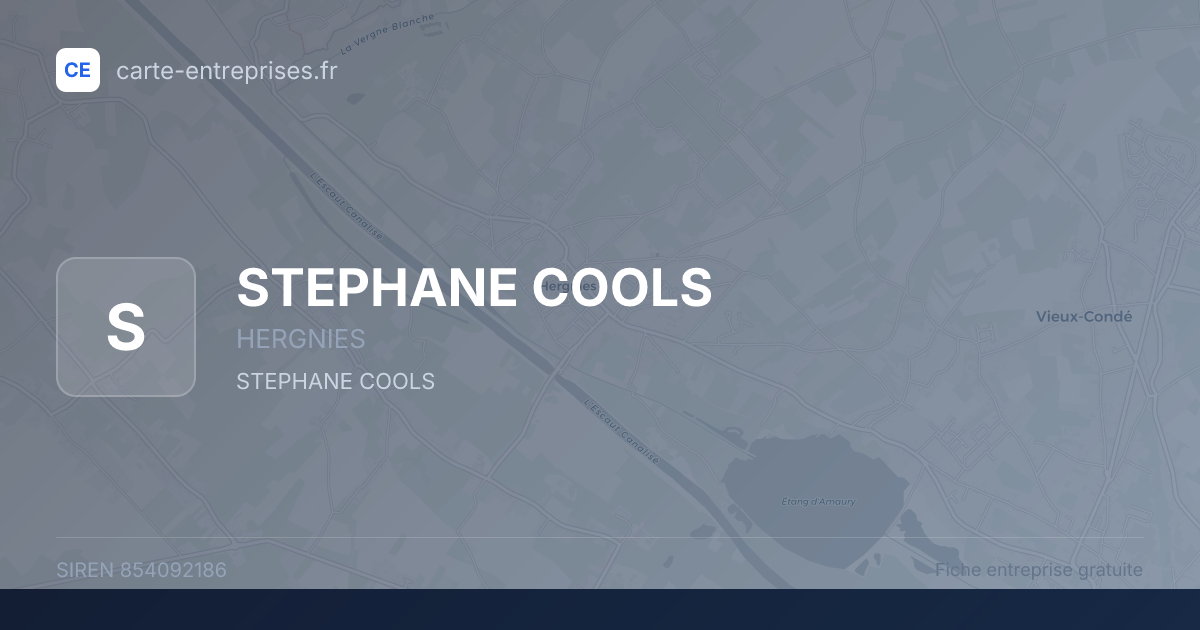 STEPHANE COOLS — 854092186 — fiche entreprise