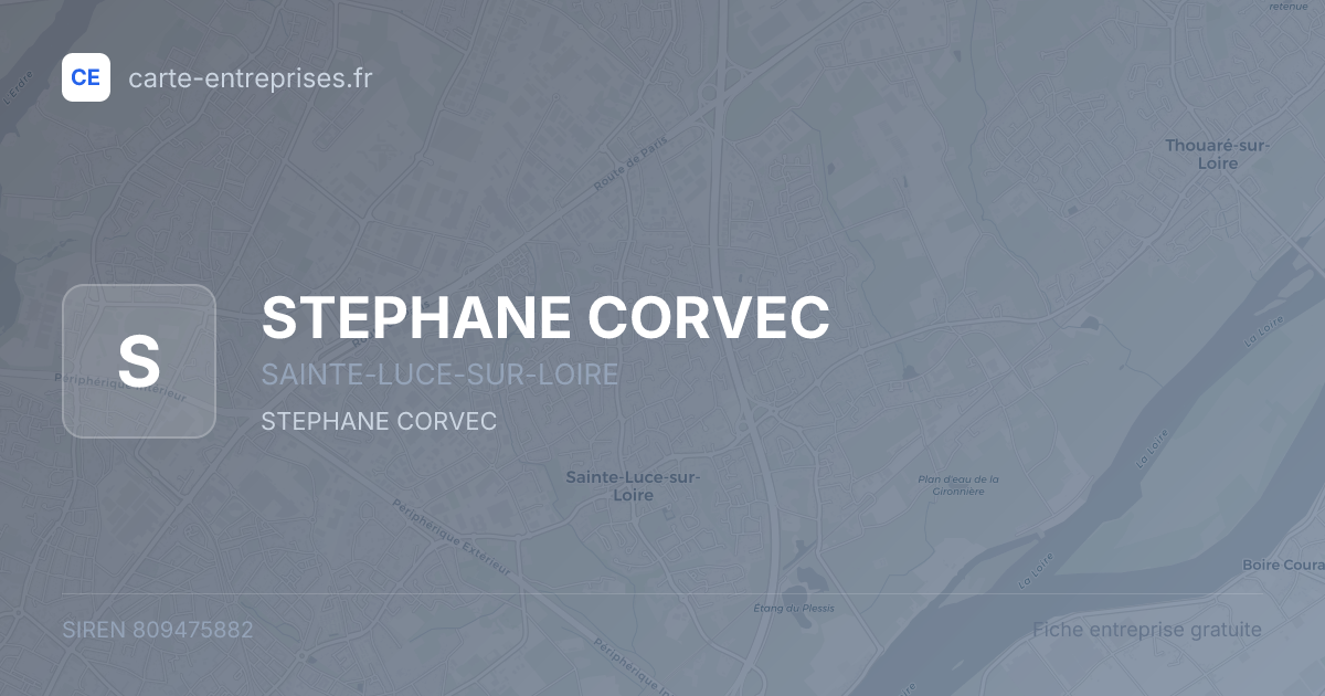 STEPHANE CORVEC — 809475882 — fiche entreprise