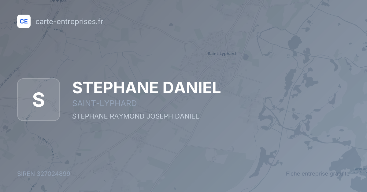 STEPHANE DANIEL — 327024899 — fiche entreprise