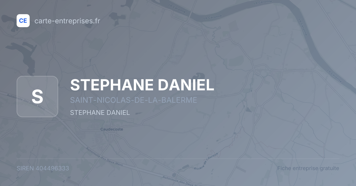STEPHANE DANIEL — 404496333 — fiche entreprise