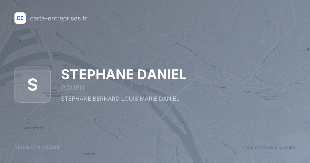 STEPHANE DANIEL — 524805504 — fiche entreprise