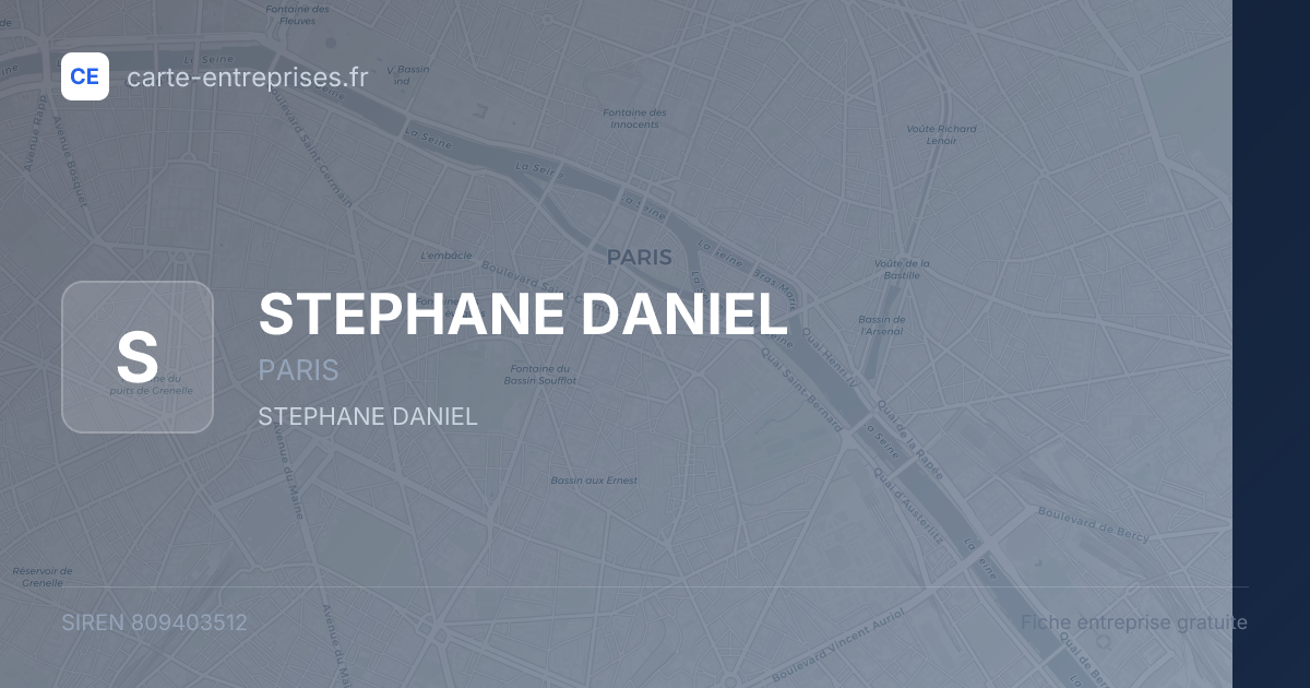 STEPHANE DANIEL — 809403512 — fiche entreprise