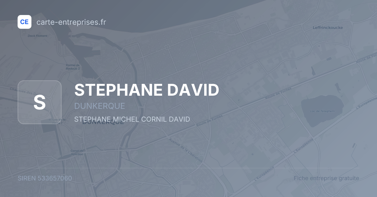 STEPHANE DAVID — 533657060 — fiche entreprise