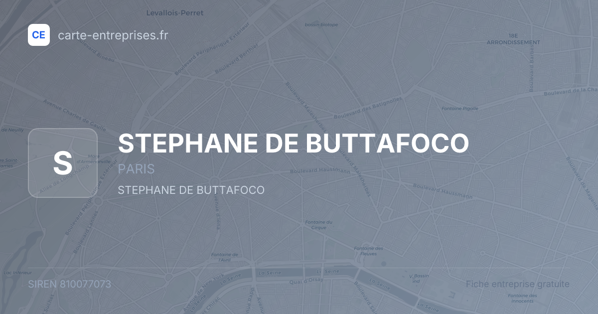 STEPHANE DE BUTTAFOCO — 810077073 — fiche entreprise