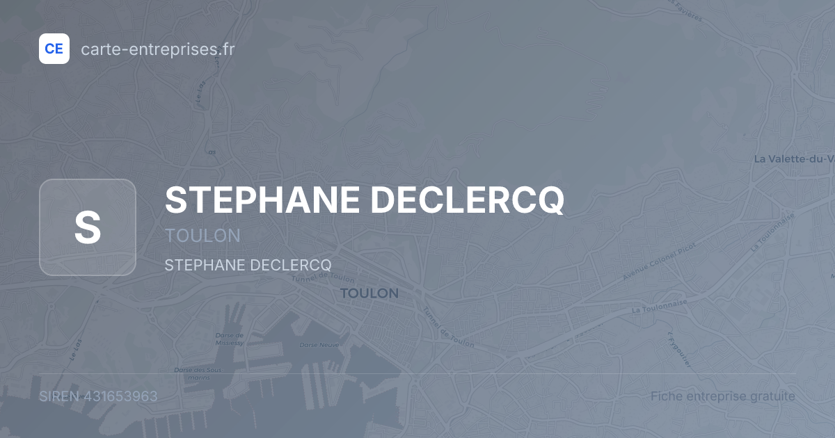 STEPHANE DECLERCQ — 431653963 — fiche entreprise