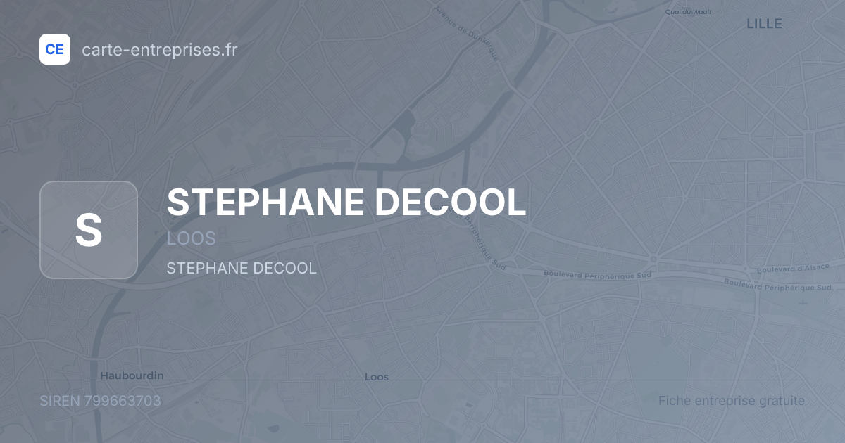 STEPHANE DECOOL — 799663703 — fiche entreprise