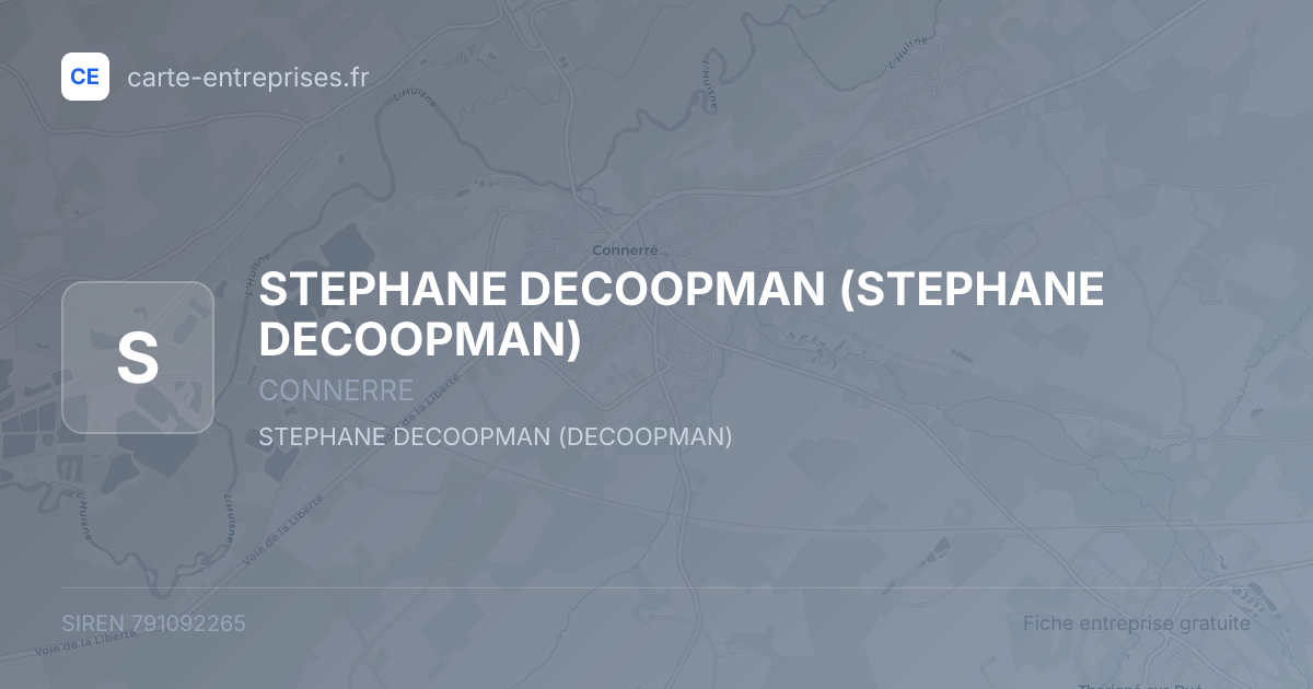 STEPHANE DECOOPMAN — 791092265 — fiche entreprise