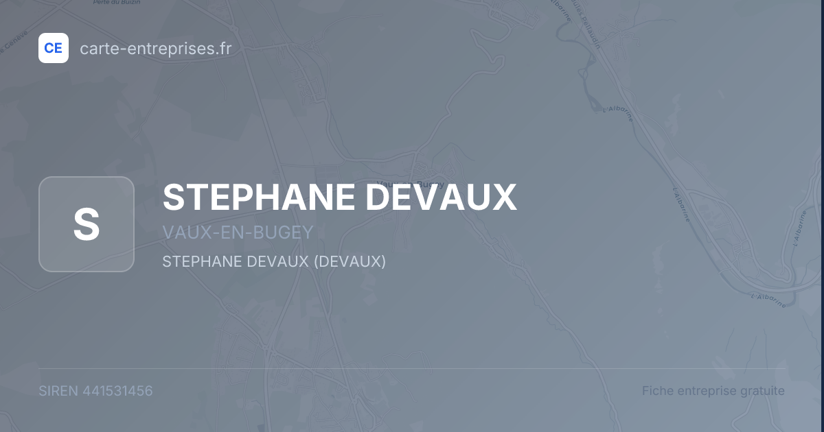 STEPHANE DEVAUX — 441531456 — fiche entreprise