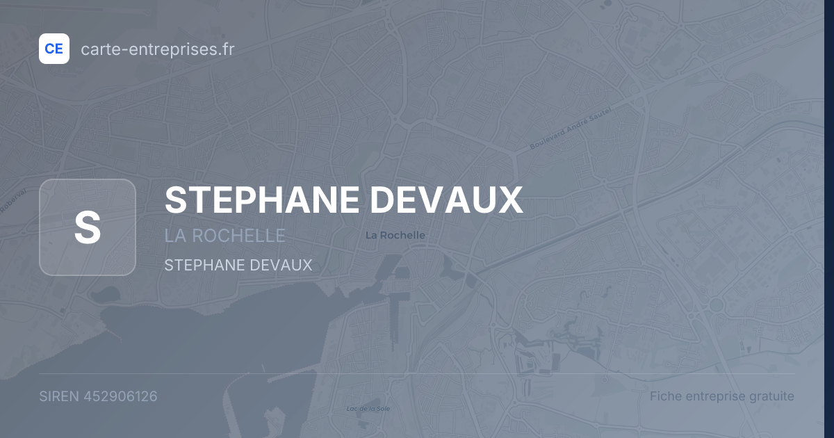 STEPHANE DEVAUX — 452906126 — fiche entreprise