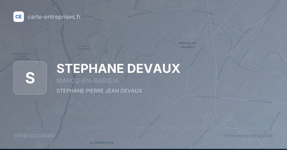 STEPHANE DEVAUX — 522249390 — fiche entreprise