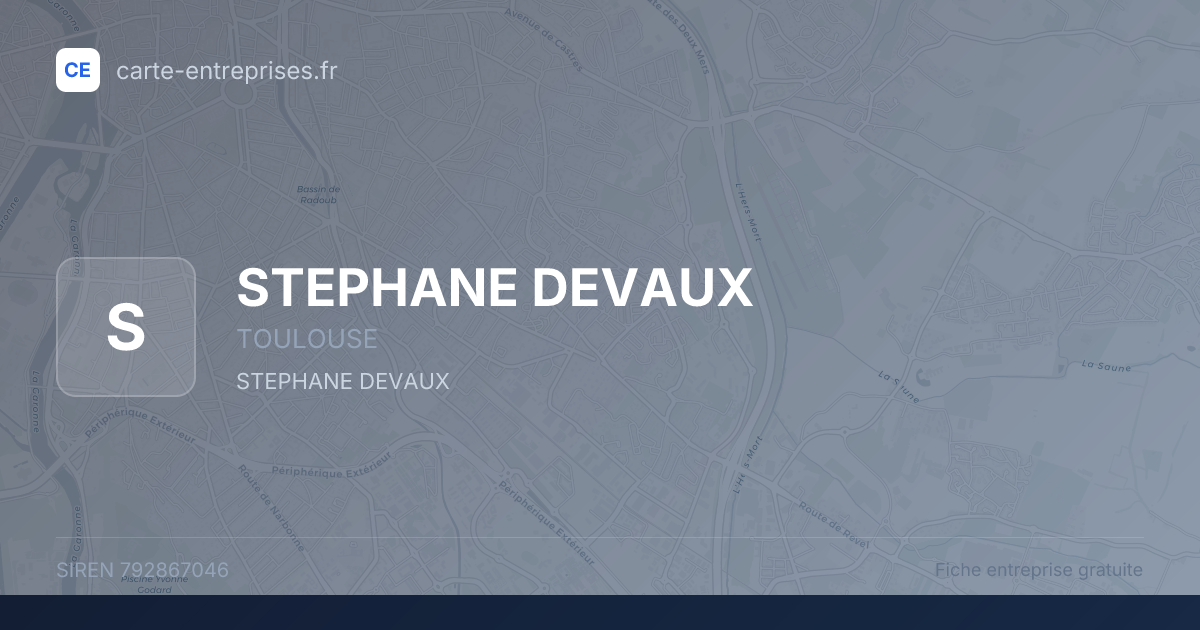 STEPHANE DEVAUX — 792867046 — fiche entreprise