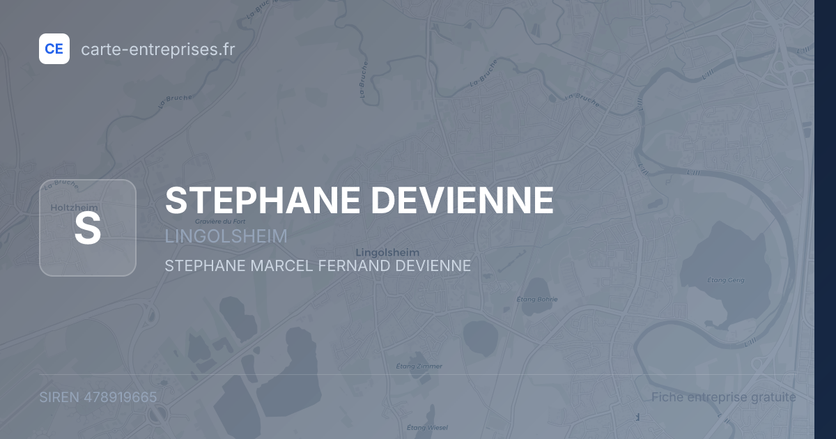 STEPHANE DEVIENNE — 478919665 — fiche entreprise