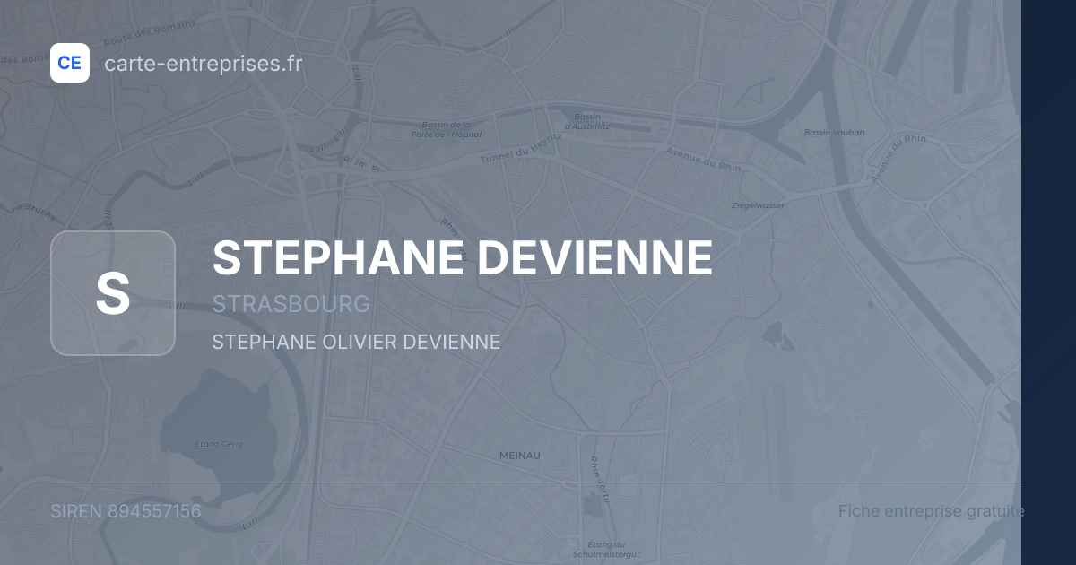 STEPHANE DEVIENNE — 894557156 — fiche entreprise