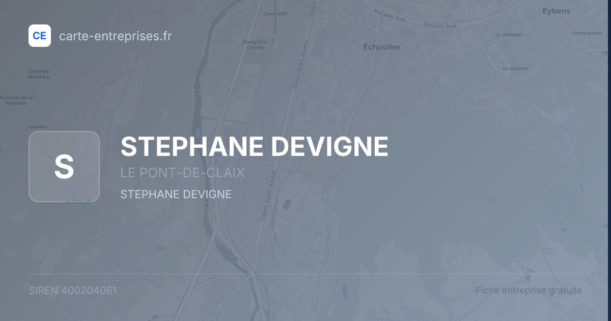 STEPHANE DEVIGNE — 400204061 — fiche entreprise