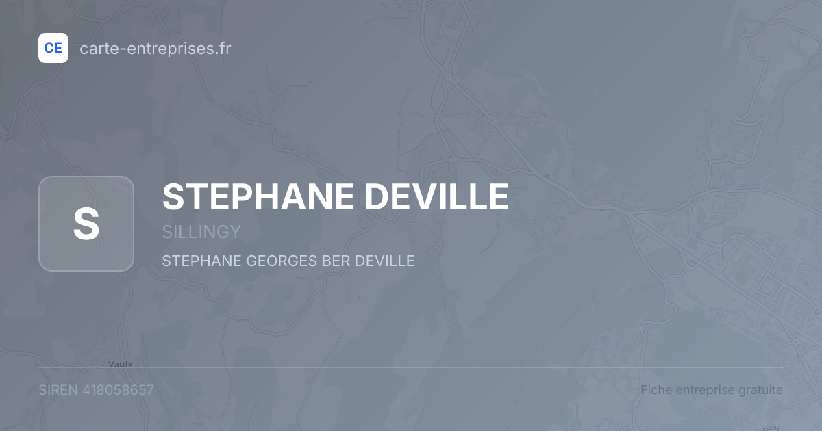 STEPHANE DEVILLE — 418058657 — fiche entreprise