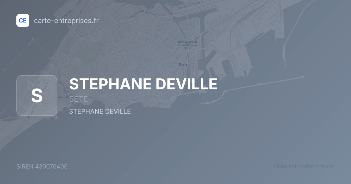 STEPHANE DEVILLE — 430076406 — fiche entreprise