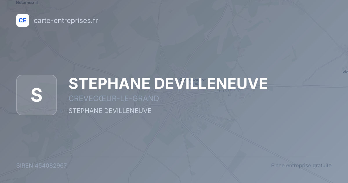 STEPHANE DEVILLENEUVE — 454082967 — fiche entreprise